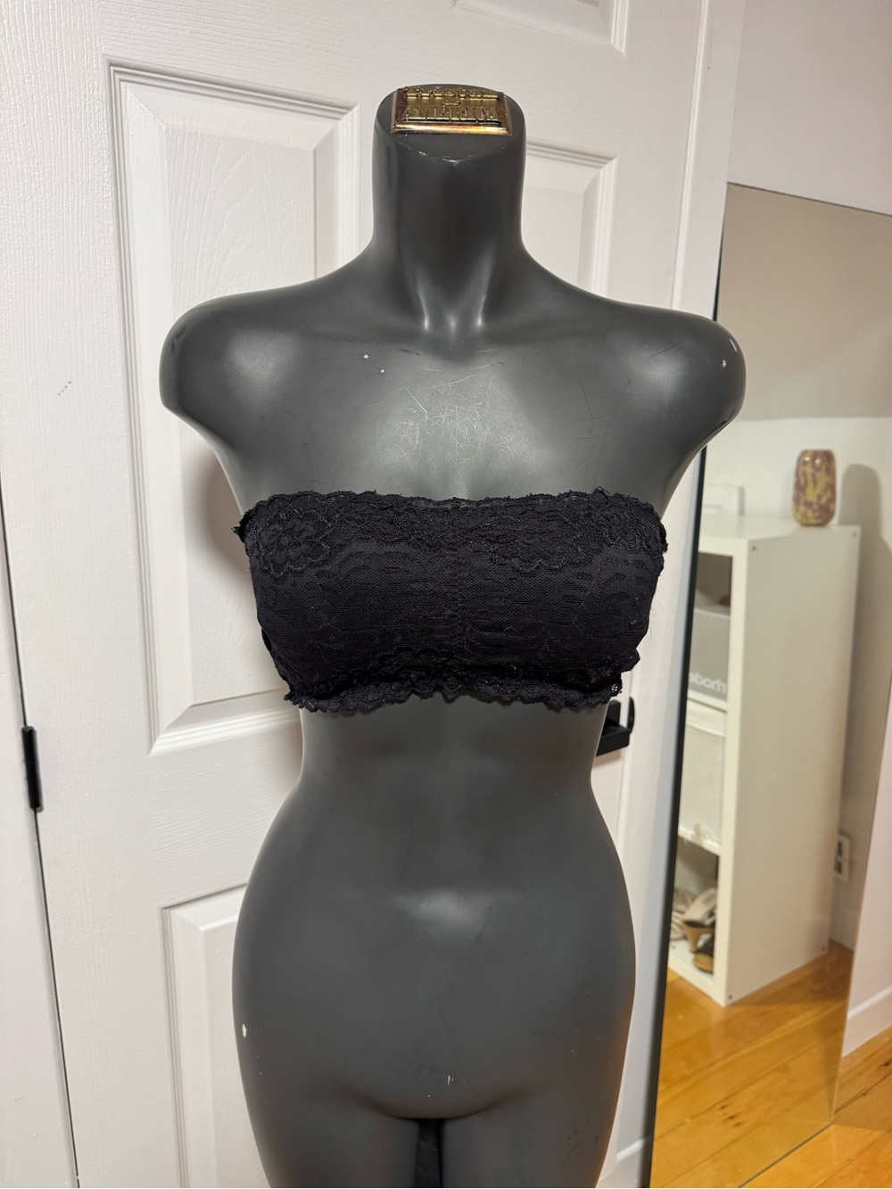 Black Lace Bandeau Bralette - Women Intimates
